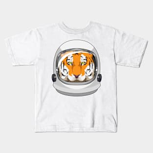 Tiger as Astronaut with Helmet Kids T-Shirt